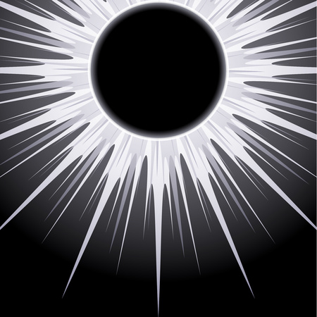 Abstract universe. Creative background outer space with eclipse. Vector illustration.のイラスト素材