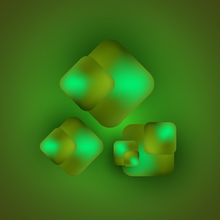 Geometric shapes square and rhombus. Volume, bright colors, mesh. Abstract background for your design. Vector illustration.のイラスト素材