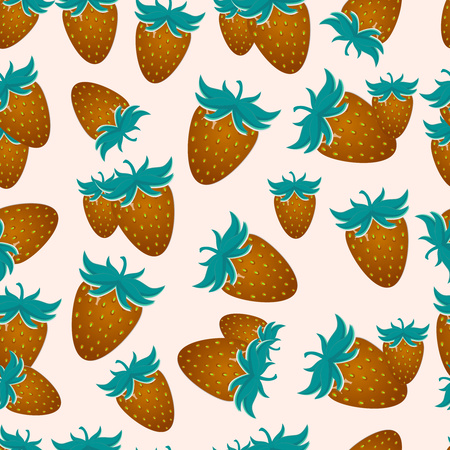 Seamless pattern with strawberryのイラスト素材