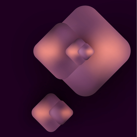 Geometric shapes rhombus on a dark background. Volume, bright colors, mesh. Abstract background for your design. Modern vector illustration.のイラスト素材