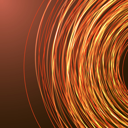 Many neon lines in the shape of a circle. Abstract background for your design. Vector illustration.のイラスト素材