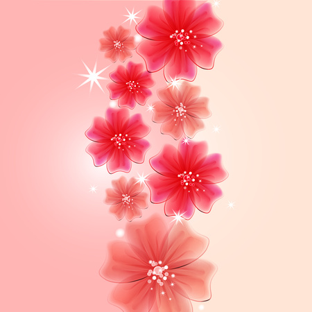 Abstract creative background in the form of bright delicate blooming flowers - Vector Graphicsのイラスト素材