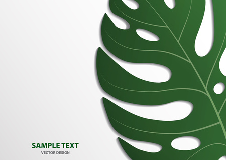 Bright isolated green leaf monsters on white background. Vector illustration for your design.のイラスト素材