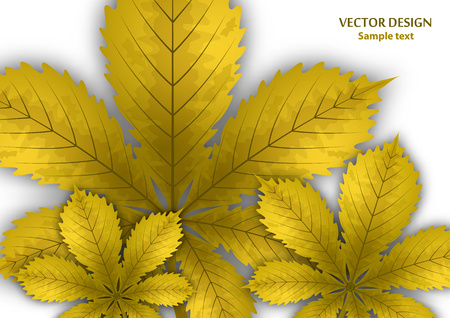 Bright stylish abstract background with chestnut leaves for your design. Design for covers, posters, flyers and banners. Vector illustrationのイラスト素材