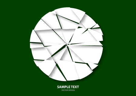 Abstract 3D background with white paper cut shapes. Vector design layout for business presentations, flyers, posters. - Vector graphicsのイラスト素材