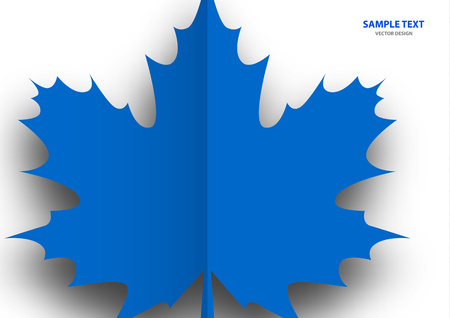 Origami blue maple leaf on white background. Vector eps10 illustration - Vector graphics.のイラスト素材