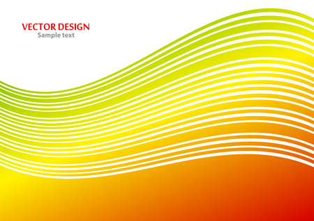 Abstract background of wavy lines. Bright saturated colors on a white background. Design element for banner, flyer, brochure, business card. Vector illustrationのイラスト素材