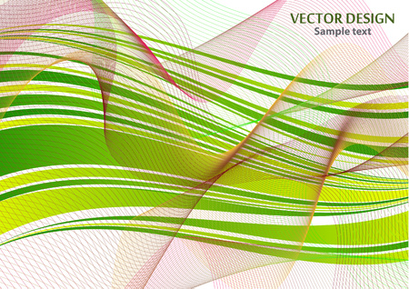 Distorted wave colorful texture. Abstract dynamic wavy surface. Vector strip warp background. Transition and gradation of color. Vector illustrationのイラスト素材