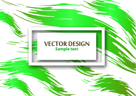 Brush strokes in bright gradient colors on a white background. Corporate identity template for the company. Invitation to a corporate event. Cover product catalog. Business card. Vector illustrationのイラスト素材