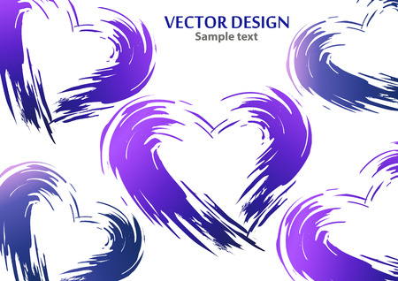 Heart shape vector. Love illustration. Hand drawn design for valentine's day card background. Web icon, symbol, sign. Romantic wedding invitation. Art sketch.のイラスト素材