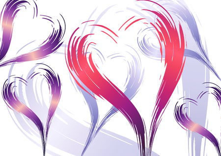 Heart shape vector. Love illustration. Hand drawn design for valentine's day card background. Web icon, symbol, sign. Romantic wedding invitation. Art sketch.のイラスト素材