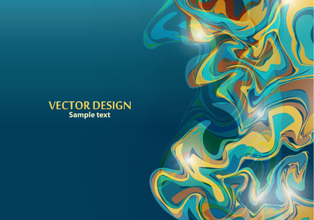 Template design for presentation, cover, flyer, banner with wavy stripes in modern style. Abstract backgrounds with distortion of geometric shapes. Space for your text. Vector illustrationのイラスト素材
