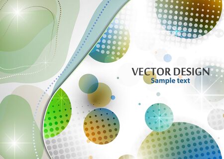 Creative liquid colorful form, consisting of circles and highlights. Fashionable composition of the current design. Abstract design template. Vector illustrationのイラスト素材