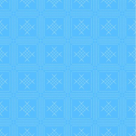 Abstract seamless pattern of squares with a pattern. Bright modern stylish texture. Ceramics, textiles, fabric, paper, wallpaper, print, magazine, flyer, booklet. Template for your design. Vector illustrationの写真素材