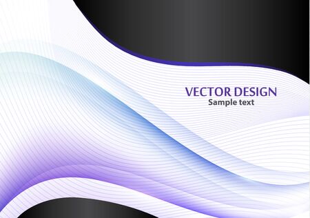 Abstract wavy stripes and lines, shiny dark gray shapes on a white background. Creative line art. Vector illustration for modern business design.のイラスト素材