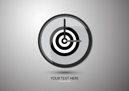 Abstract clock isolated on a gray background. The concept of control and time management, planning, strategy. Organization of the process of collaboration. Vector illustration for business design.のイラスト素材