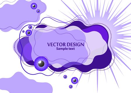 Creative fluid style, dynamic shapes on a white background, sun, rays, pupil of the eye. Poster, poster, flyer. Vector illustration for your design.のイラスト素材