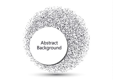 Black dust isolated on a white background. Template for projects. Small particles fly and swirl.のイラスト素材