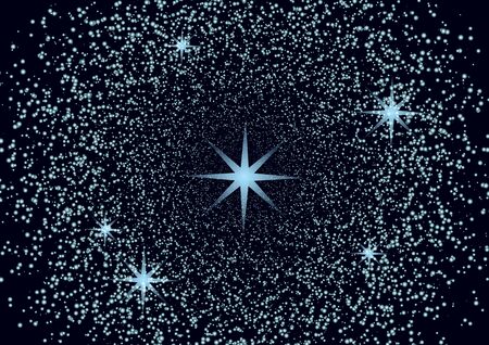 Bright light particles glitter background effect. Magic glow sparkling texture. Magic star dust dust spark explosion effect on black background.のイラスト素材