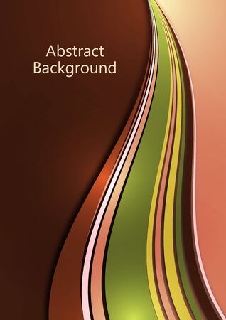 Bright abstract background with smooth curved wave lines. The effects of light and shadow. Place for advertising text. Vector illustration for your design.のイラスト素材