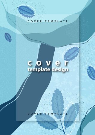 Creative bright abstract background with leaves. Template for your design with space for text. Vector illustrationのイラスト素材