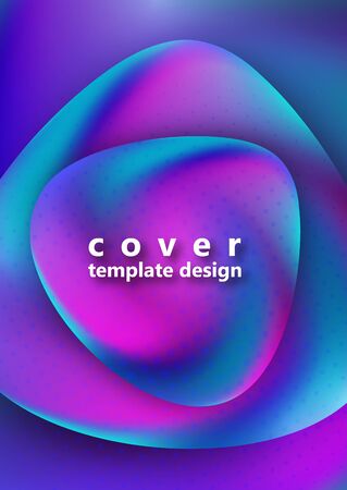 Round smooth triangular stones with a gradient mesh. Colorful liquid shapes for poster, banner, flyer and presentation. Fashionable soft colors and a smooth blend. Vector illustrationのイラスト素材