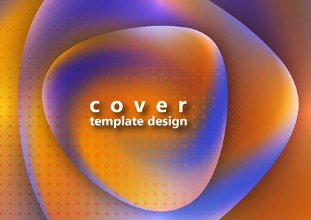 Round smooth triangular stones with a gradient mesh. Colorful liquid shapes for poster, banner, flyer and presentation. Fashionable soft colors and a smooth blend. Vector illustrationのイラスト素材