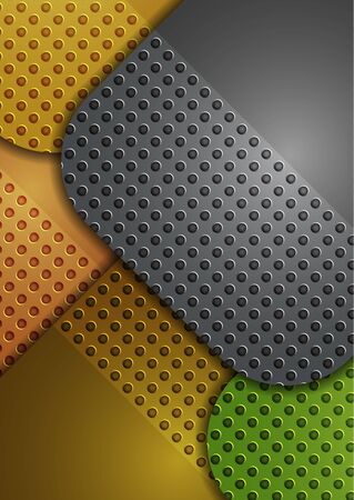 Abstract geometric background, colored round squares form a banner. Modern template for business brochure, flyer, presentation or web design layout. Vector illustrationのイラスト素材