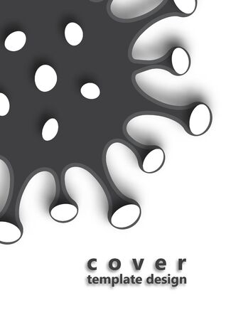 Black and white image of the virus, coronovirus, 2019-nCoV influenza virus. Icon of disease, infection. The global problem of the epidemic. Vector illustrationのイラスト素材