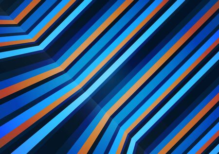 Colorful horizontal and vertical lines in a tilted perspective. Abstract geometric pattern. Vector illustrationのイラスト素材