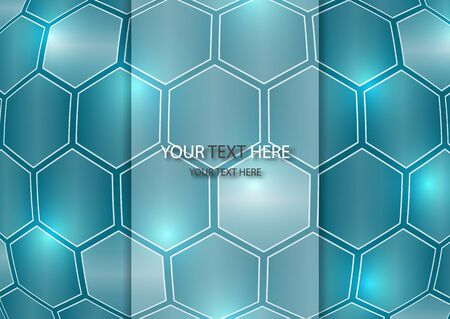 Geometric abstract background with hexagons. Brochure, flyer, leaflet, business card design template. Vector illustrationのイラスト素材