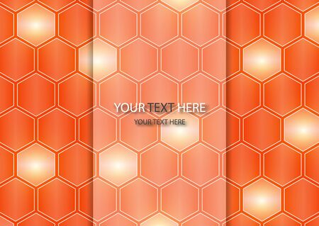 Geometric abstract background with hexagons. Brochure, flyer, leaflet, business card design template. Vector illustrationのイラスト素材
