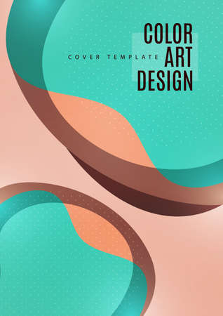 Bright abstract background with overlapping smooth shapes. Trendy template for wallpaper, banner, background, card, book illustration, landing. Vector illustrationのイラスト素材