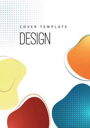 Smooth abstract shapes. Colorful advertising banner for sale. Seasonal discounts. Template with copy space for marketing. Vector illustrationのイラスト素材