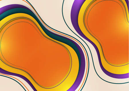 Organic design liquid colored abstract geometric shapes. Elements for a minimal banner, logo, social...