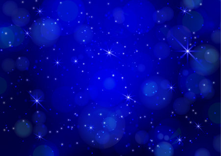 Light abstract glowing bokeh lights. Festive golden glowing background with colorful bokeh lights. Magic concept. Christmas concept. Vector illustrationのイラスト素材