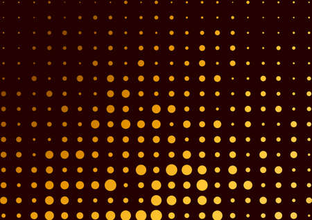 Abstract black background textured with radial gold halftone pattern. Creative cover design...