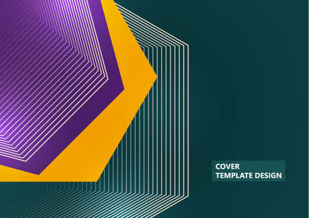 Trendy abstract background. Composition of geometric shapes and lines. Vector illustrationのイラスト素材