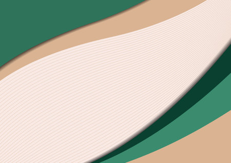 Minimalistic geometric backgrounds. Trendy colors. Wavy lines. Paper cut effect. Design layout for business presentations, flyers, posters and invitations. Vector illustrationのイラスト素材