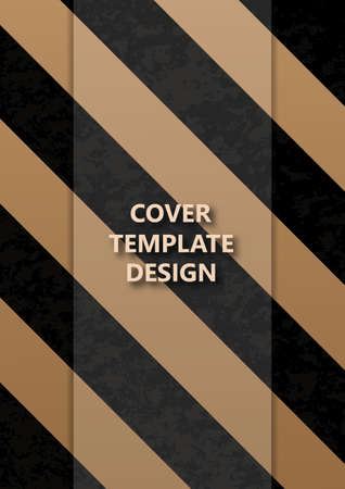 Beige stripes on a black background. Striped diagonal pattern for printing on fabric, paper, wrapping, scrapbooking, websites. Vector illustrationのイラスト素材