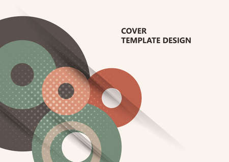 Geometric modern backgrounds, abstract pattern of rings, disk. Template for your design. Vector illustrationのイラスト素材