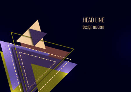 Geometric design from triangles and lines, creative concept, modern abstract background. Template for business brochure, flyer, leaflet, cover. Vector illustration.のイラスト素材