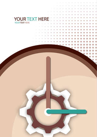 Creative clock with arrows for your design. Working time symbol. Vector illustrationのイラスト素材