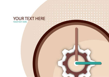 Creative clock with arrows for your design. Working time symbol. Vector illustration