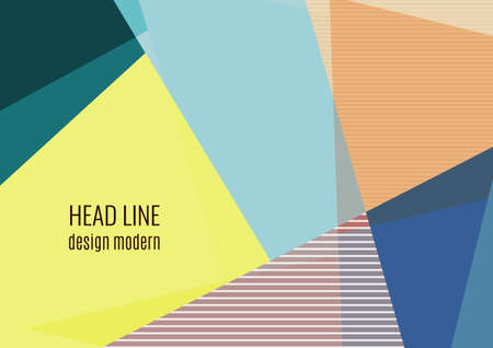 Chaotic geometric overlapping color shapes. Vector illustration for wallpaper, banner, background, card, book.のイラスト素材