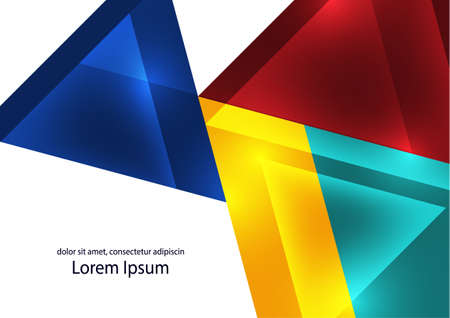 Abstract geometric background. Modern overlapping triangles. Bright colors. Template for business...