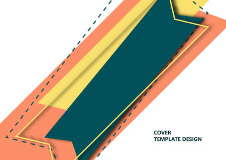 Sticker, colorful arrows, template with place for text. Concept for website, flyer, brochure, poster Vector illustrationのイラスト素材