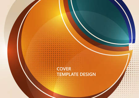 Circle abstract background, geometric round modern design template. Vector illustrationのイラスト素材