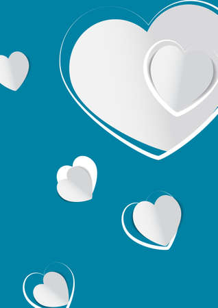 Valentine's day concept background, paper hearts. Vector illustration.Cute love sale banner or greeting cardのイラスト素材