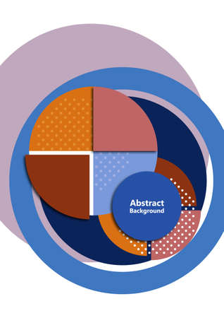 Bright colorful cut parts of a circle. Modern abstract background. Design layout for business presentations, flyers, posters and invitations. Vector illustration.のイラスト素材